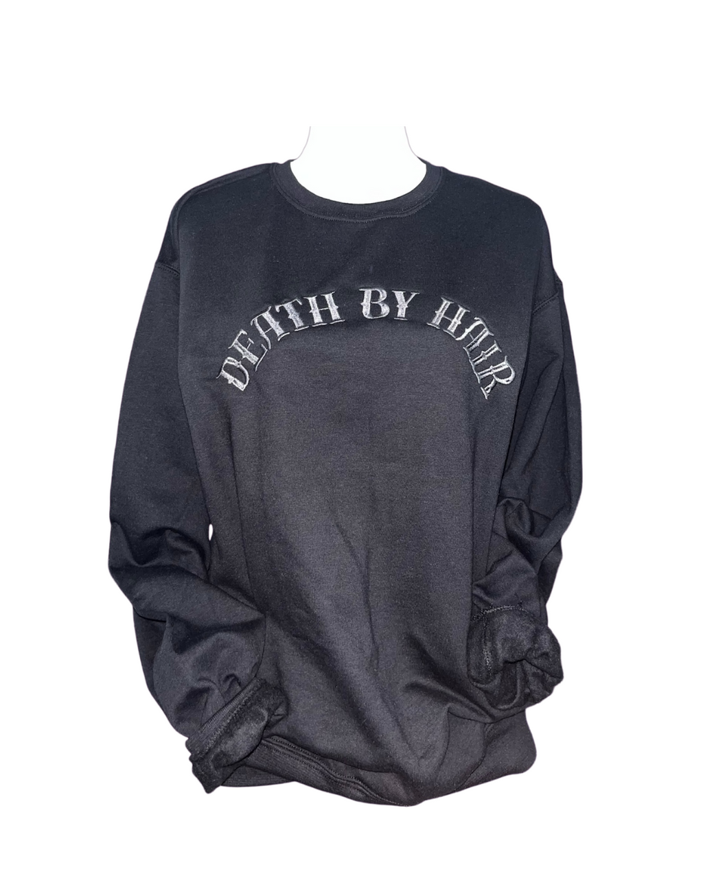 Death by Hair Embroidered Crewneck