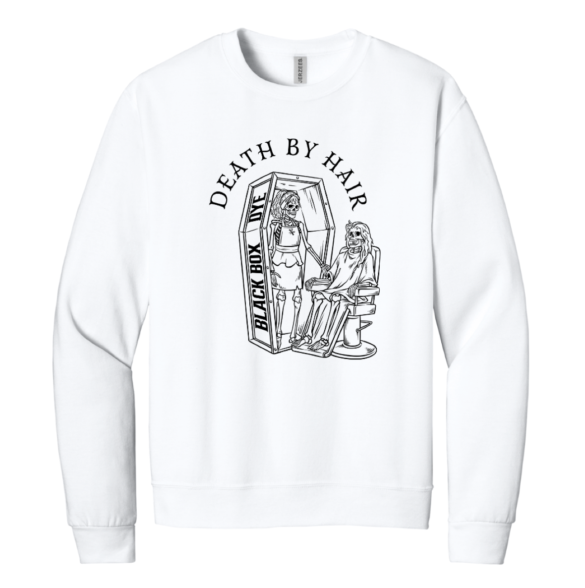 WHITE CREWNECK SWEATSHIRT BOX DYE