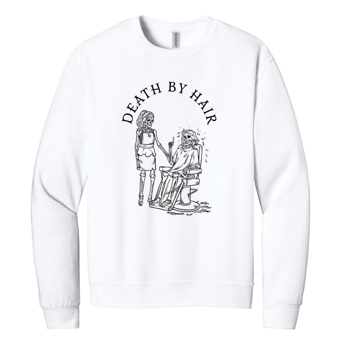 WHITE CREWNECK SWEATSHIRT HOME CUT